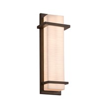 Justice Design Group PNA-7612W-WAVE-DBRZ - Monolith 14" ADA LED Outdoor/Indoor Wall Sconce