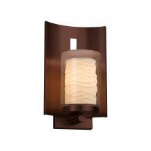 Justice Design Group POR-7591W-10-WAVE-DBRZ - Embark 1-Light Outdoor Wall Sconce