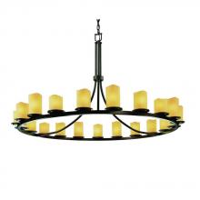 Justice Design Group CNDL-8716-14-AMBR-DBRZ-LED21-14700 - Dakota 21-Light 1-Tier Ring LED Chandelier