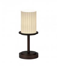 Justice Design Group FSN-8798-10-WEVE-DBRZ - Dakota 1-Light Table Lamp (Short)