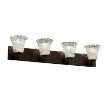 Justice Design Group GLA-8924-26-WHTW-CROM - Modular 4-Light Bath Bar