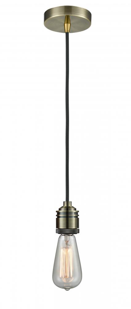 Winchester - 1 Light - 2 inch - Antique Brass - Cord hung - Mini Pendant