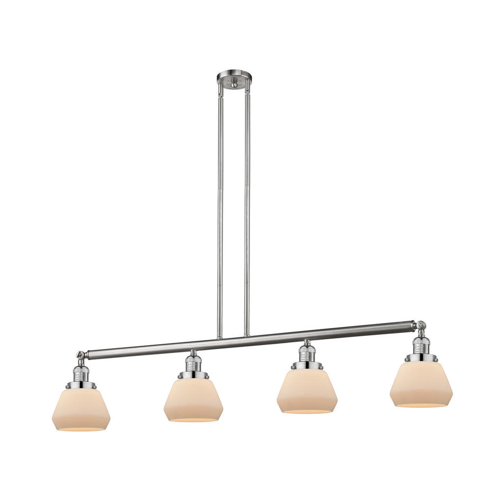 Fulton - 4 Light - 51 inch - Brushed Satin Nickel - Stem Hung - Adjustable Island Light