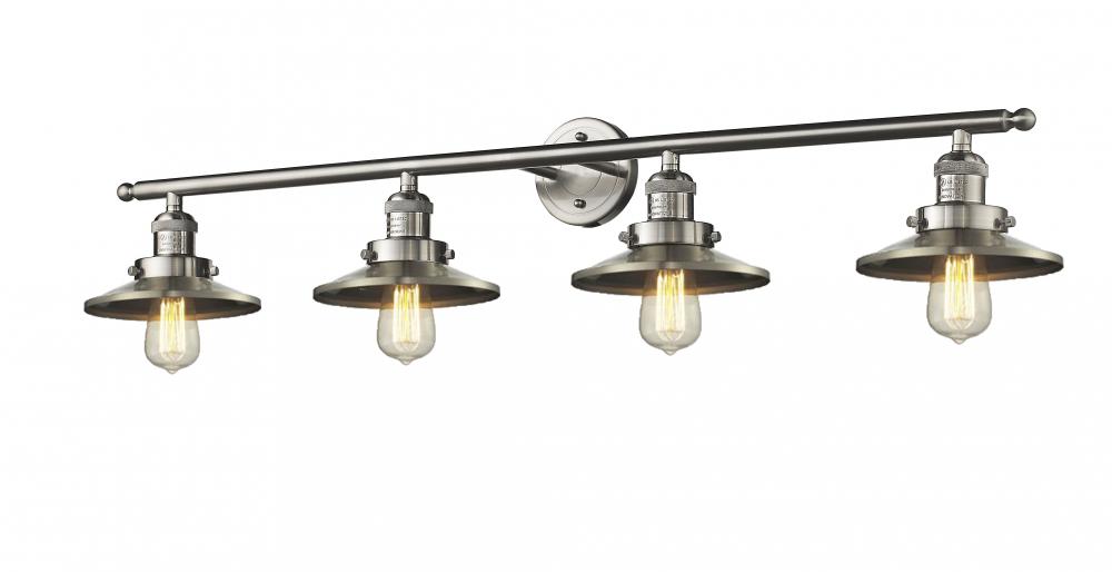 Railroad - 4 Light - 44 inch - Brushed Satin Nickel - Adjustable Bath Vanity Light