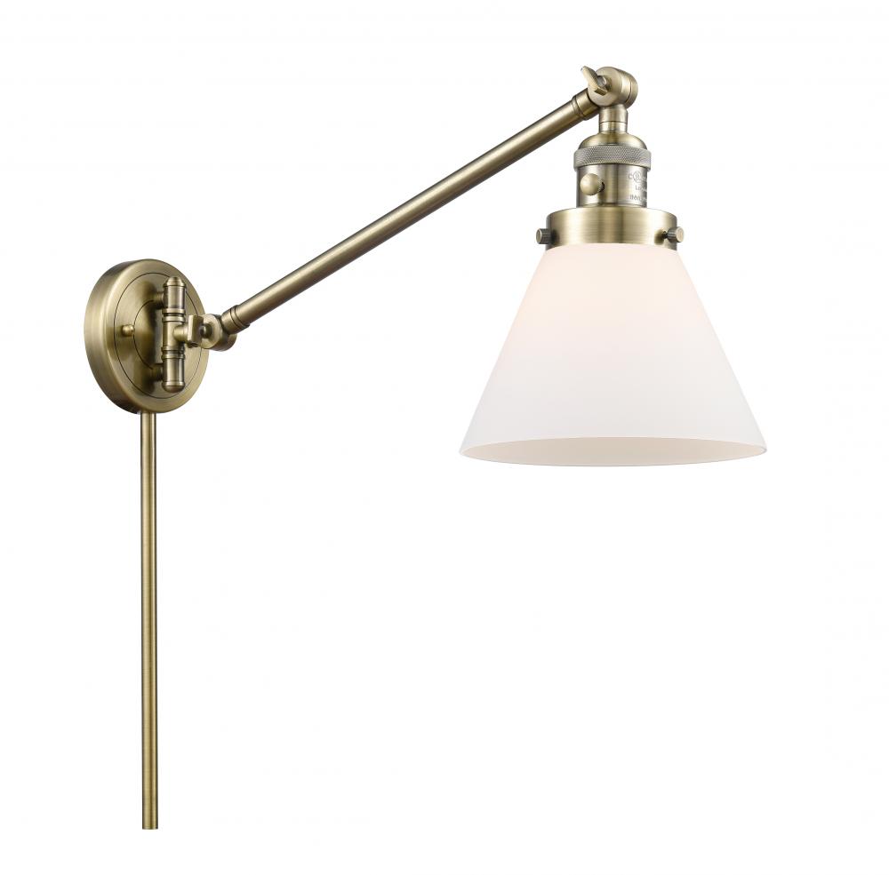 Cone - 1 Light - 8 inch - Antique Brass - Swing Arm