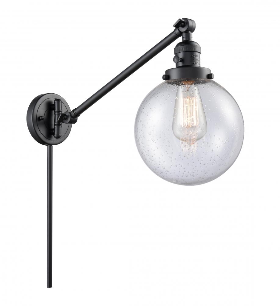 Beacon - 1 Light - 8 inch - Matte Black -Adjustable Swing Arm