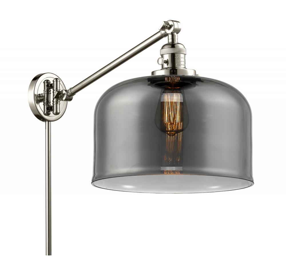 Bell - 1 Light - 12 inch - Polished Nickel -Adjustable Swing Arm