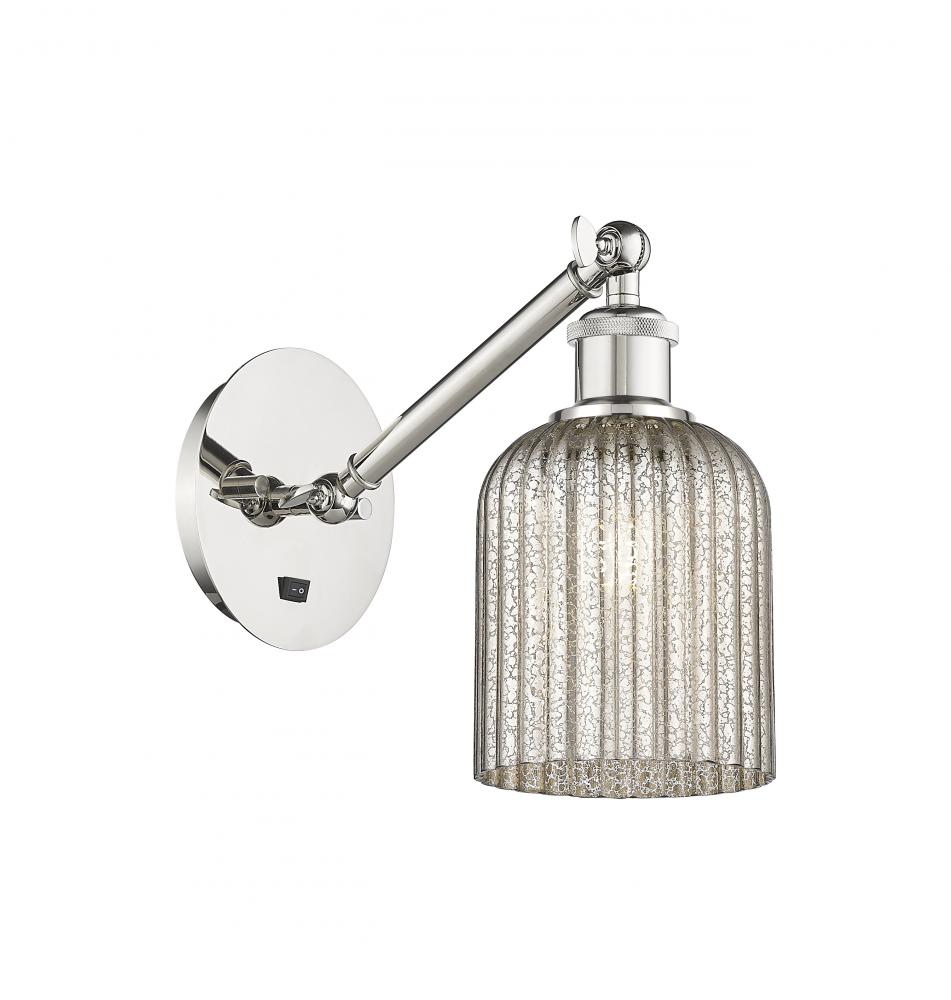 Bridal Veil - 1 Light - 5 inch - Polished Nickel - Adjustable Sconce