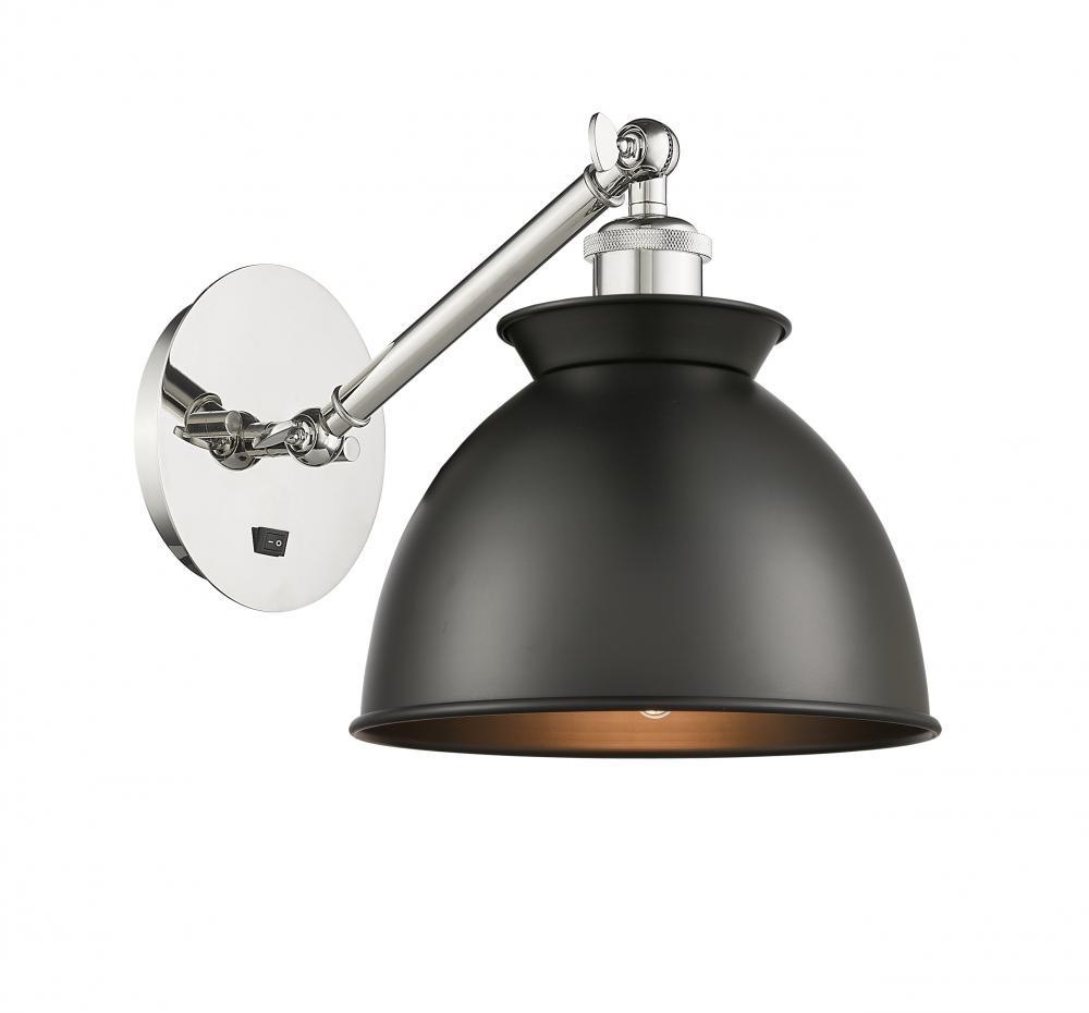 Adirondack - 1 Light - 8 inch - Polished Nickel - Adjustable Sconce