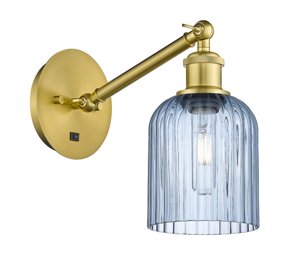 Bridal Veil - 1 Light - 5 inch - Satin Gold - Adjustable Sconce