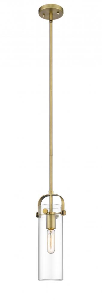 Pilaster - 1 Light - 5 inch - Brushed Brass - Cord hung - Mini Pendant
