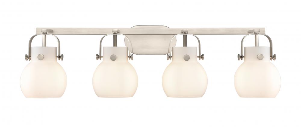 Pilaster II Sphere - 4 Light - 37 inch - Satin Nickel - Bath Vanity Light