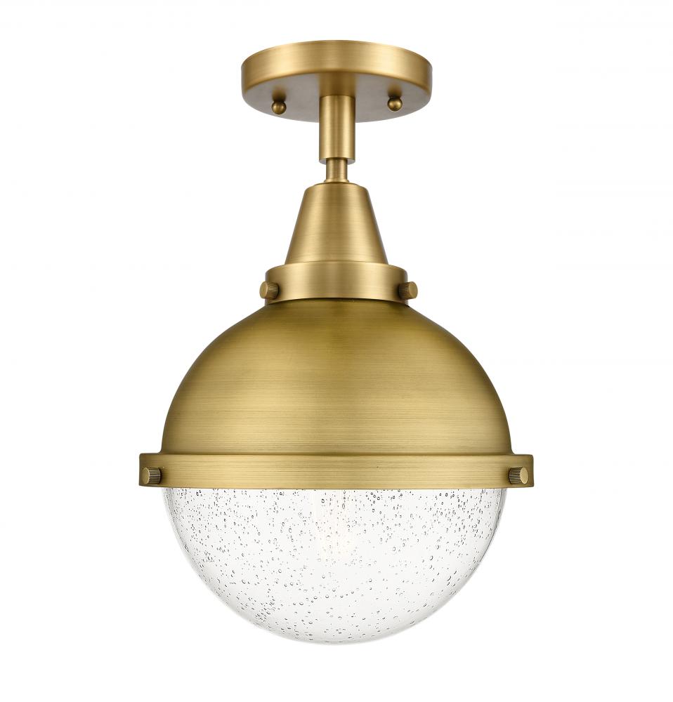 Hampden - 1 Light - 9 inch - Brushed Brass - Flush Mount