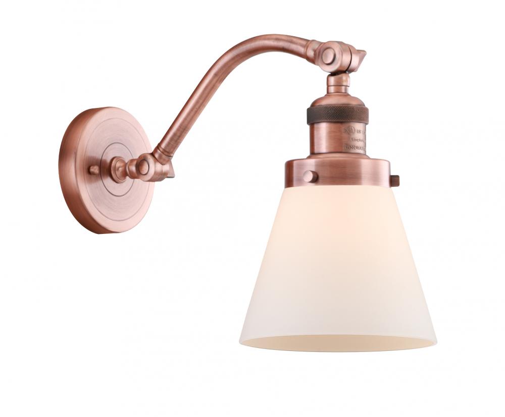 Cone - 1 Light - 7 inch - Antique Copper - Sconce
