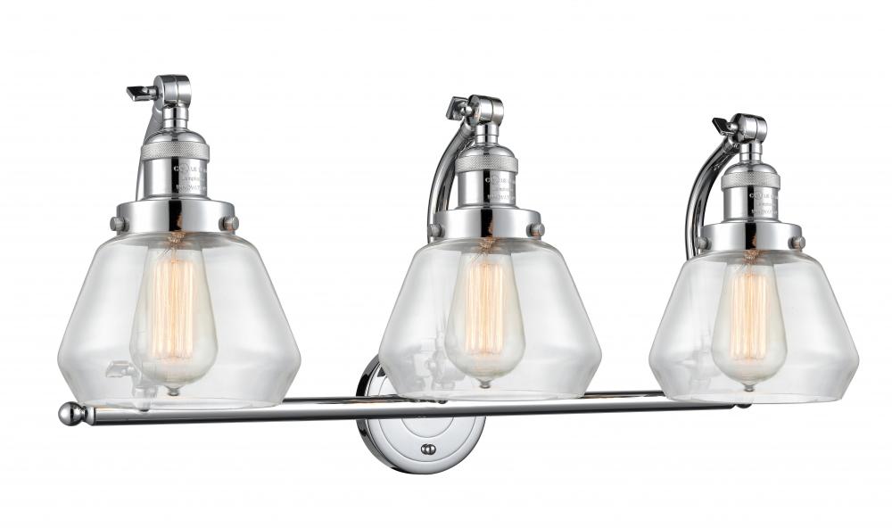Fulton - 3 Light - 28 inch - Polished Chrome - Adjustable Bath Vanity Light