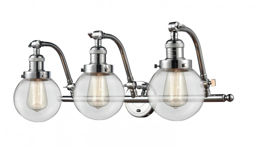 Beacon - 3 Light - 26 inch - Polished Chrome - Adjustable Bath Vanity Light
