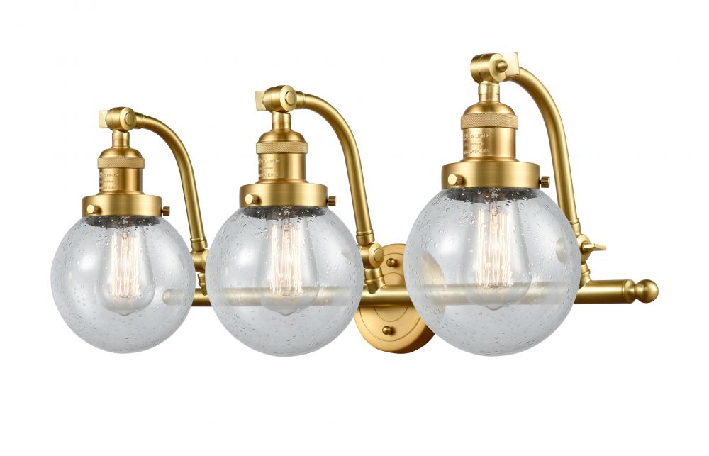 Beacon - 3 Light - 26 inch - Satin Gold - Adjustable Bath Vanity Light