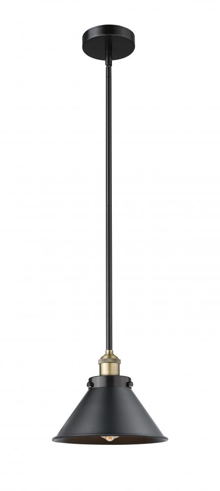 Briarcliff - 1 Light - 10 inch - Black Antique Brass - Cord hung - Mini Pendant