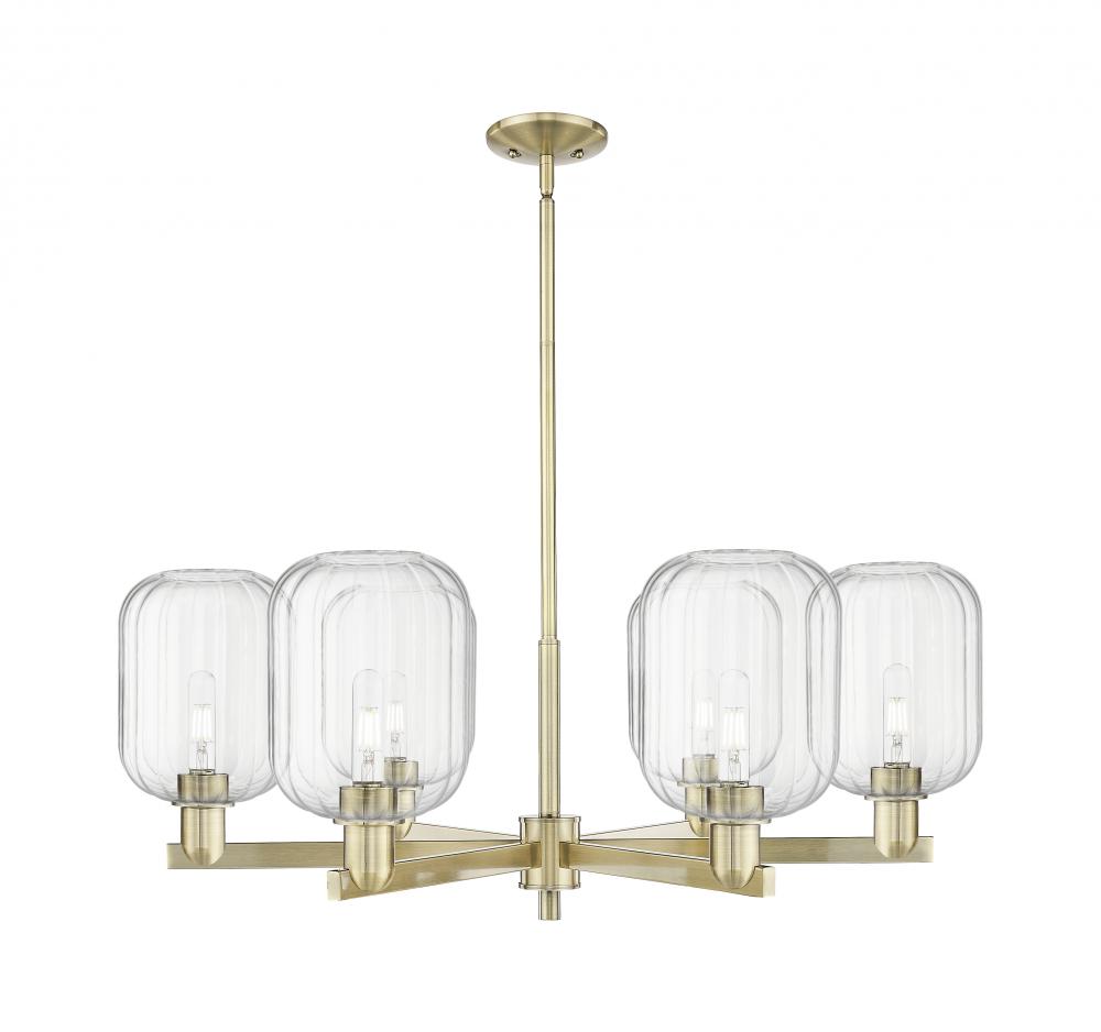 Preston Cylinder - 6 Light - 24 inch - Antique Copper - Chandelier