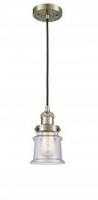 Innovations Lighting 201C-AB-G184S-LED - Canton - 1 Light - 5 inch - Antique Brass - Cord hung - Mini Pendant
