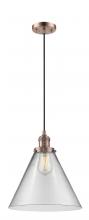 Innovations Lighting 201C-AC-G42-L-LED - Cone - 1 Light - 12 inch - Antique Copper - Cord hung - Mini Pendant
