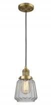 Innovations Lighting 201C-BB-G142-LED - Chatham - 1 Light - 7 inch - Brushed Brass - Cord hung - Mini Pendant