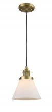 Innovations Lighting 201C-BB-G41-LED - Cone - 1 Light - 8 inch - Brushed Brass - Cord hung - Mini Pendant