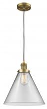 Innovations Lighting 201C-BB-G42-L-LED - Cone - 1 Light - 12 inch - Brushed Brass - Cord hung - Mini Pendant