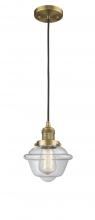 Innovations Lighting 201C-BB-G532-LED - Oxford - 1 Light - 7 inch - Brushed Brass - Cord hung - Mini Pendant