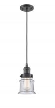 Innovations Lighting 201C-OB-G182S-LED - Canton - 1 Light - 5 inch - Oil Rubbed Bronze - Cord hung - Mini Pendant