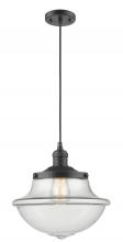 Innovations Lighting 201C-OB-G542-LED - Oxford - 1 Light - 12 inch - Oil Rubbed Bronze - Cord hung - Mini Pendant