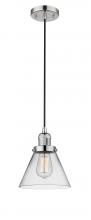 Innovations Lighting 201C-PN-G42-LED - Cone - 1 Light - 8 inch - Polished Nickel - Cord hung - Mini Pendant