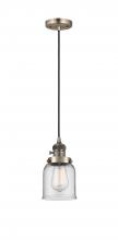 Innovations Lighting 201CSW-AB-G52-LED - Bell - 1 Light - 5 inch - Antique Brass - Cord hung - Mini Pendant