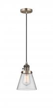 Innovations Lighting 201CSW-AB-G62-LED - Cone - 1 Light - 6 inch - Antique Brass - Cord hung - Mini Pendant