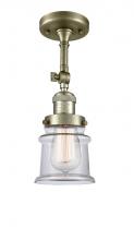 Innovations Lighting 201F-AB-G182S-LED - Canton - 1 Light - 5 inch - Antique Brass - Adjustable Semi-Flush Mount