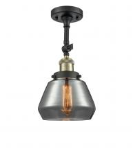 Innovations Lighting 201F-BAB-G173 - Fulton - 1 Light - 7 inch - Black Antique Brass - Adjustable Semi-Flush Mount