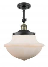 Innovations Lighting 201F-BAB-G541-LED - Oxford - 1 Light - 12 inch - Black Antique Brass - Adjustable Semi-Flush Mount