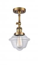 Innovations Lighting 201F-BB-G532-LED - Oxford - 1 Light - 7 inch - Brushed Brass - Adjustable Semi-Flush Mount