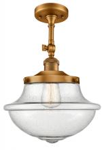 Innovations Lighting 201F-BB-G544-LED - Oxford - 1 Light - 12 inch - Brushed Brass - Adjustable Semi-Flush Mount