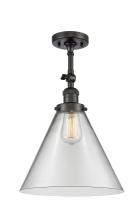 Innovations Lighting 201F-OB-G42-L-LED - Cone - 1 Light - 12 inch - Oil Rubbed Bronze - Adjustable Semi-Flush Mount