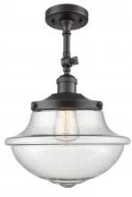 Innovations Lighting 201F-OB-G544-LED - Oxford - 1 Light - 12 inch - Oil Rubbed Bronze - Adjustable Semi-Flush Mount