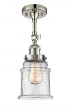 Innovations Lighting 201F-PN-G184-LED - Canton - 1 Light - 6 inch - Polished Nickel - Adjustable Semi-Flush Mount