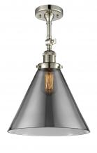 Innovations Lighting 201F-PN-G43-L - Cone - 1 Light - 12 inch - Polished Nickel - Adjustable Semi-Flush Mount