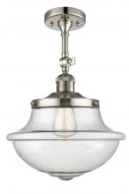 Innovations Lighting 201F-PN-G544-LED - Oxford - 1 Light - 12 inch - Polished Nickel - Adjustable Semi-Flush Mount