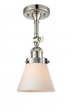 Innovations Lighting 201F-PN-G61-LED - Cone - 1 Light - 6 inch - Polished Nickel - Adjustable Semi-Flush Mount