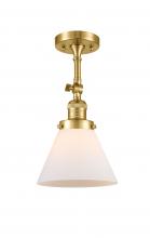 Innovations Lighting 201F-SG-G41-LED - Cone - 1 Light - 8 inch - Satin Gold - Adjustable Semi-Flush Mount