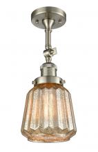 Innovations Lighting 201F-SN-G146 - Chatham - 1 Light - 7 inch - Brushed Satin Nickel - Adjustable Semi-Flush Mount