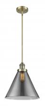 Innovations Lighting 201S-AB-G43-L-LED - Cone - 1 Light - 12 inch - Antique Brass - Stem Hung - Mini Pendant