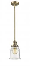 Innovations Lighting 201S-BB-G182-LED - Canton - 1 Light - 7 inch - Brushed Brass - Stem Hung - Mini Pendant