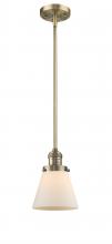 Innovations Lighting 201S-BB-G61-LED - Cone - 1 Light - 6 inch - Brushed Brass - Stem Hung - Mini Pendant